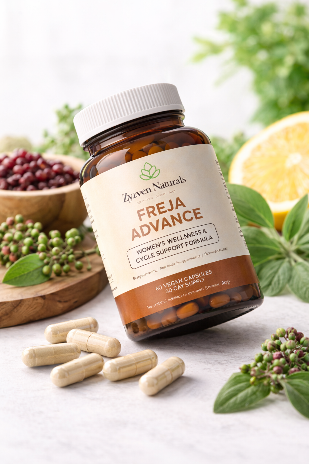 Freja Advance – Advanced Hormone & PCOS Support for Women | 60 Capsules | Zyzven Naturals