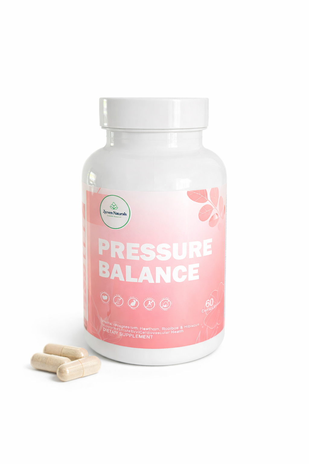 Zyzven Naturals Pressure Balance – Organic Capsules for Heart, Circulation & Healthy Blood Pressure Support (60 Capsules)
