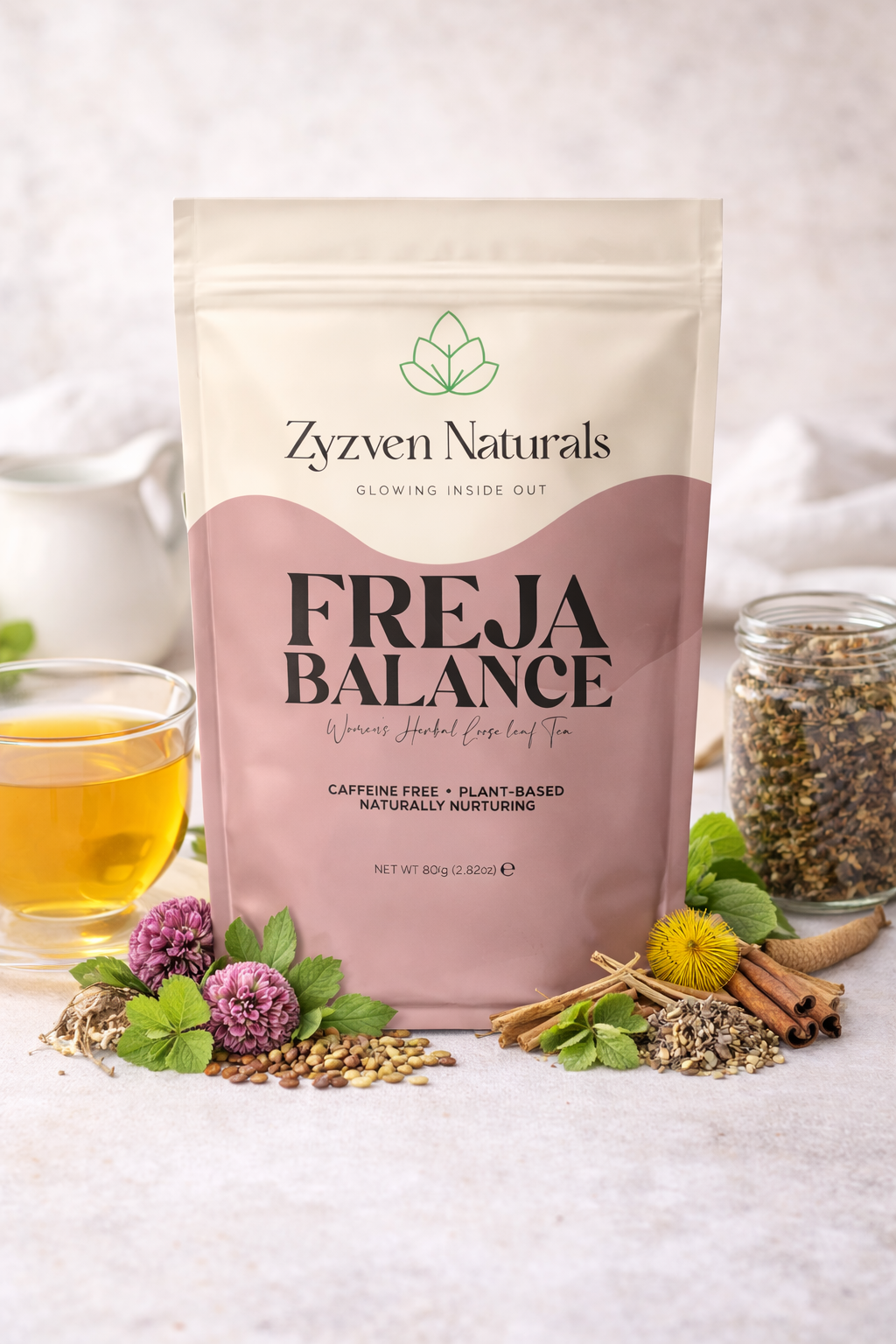 Freja Balance – Menopause & Hormonal Wellness Herbal Tea (80g)

