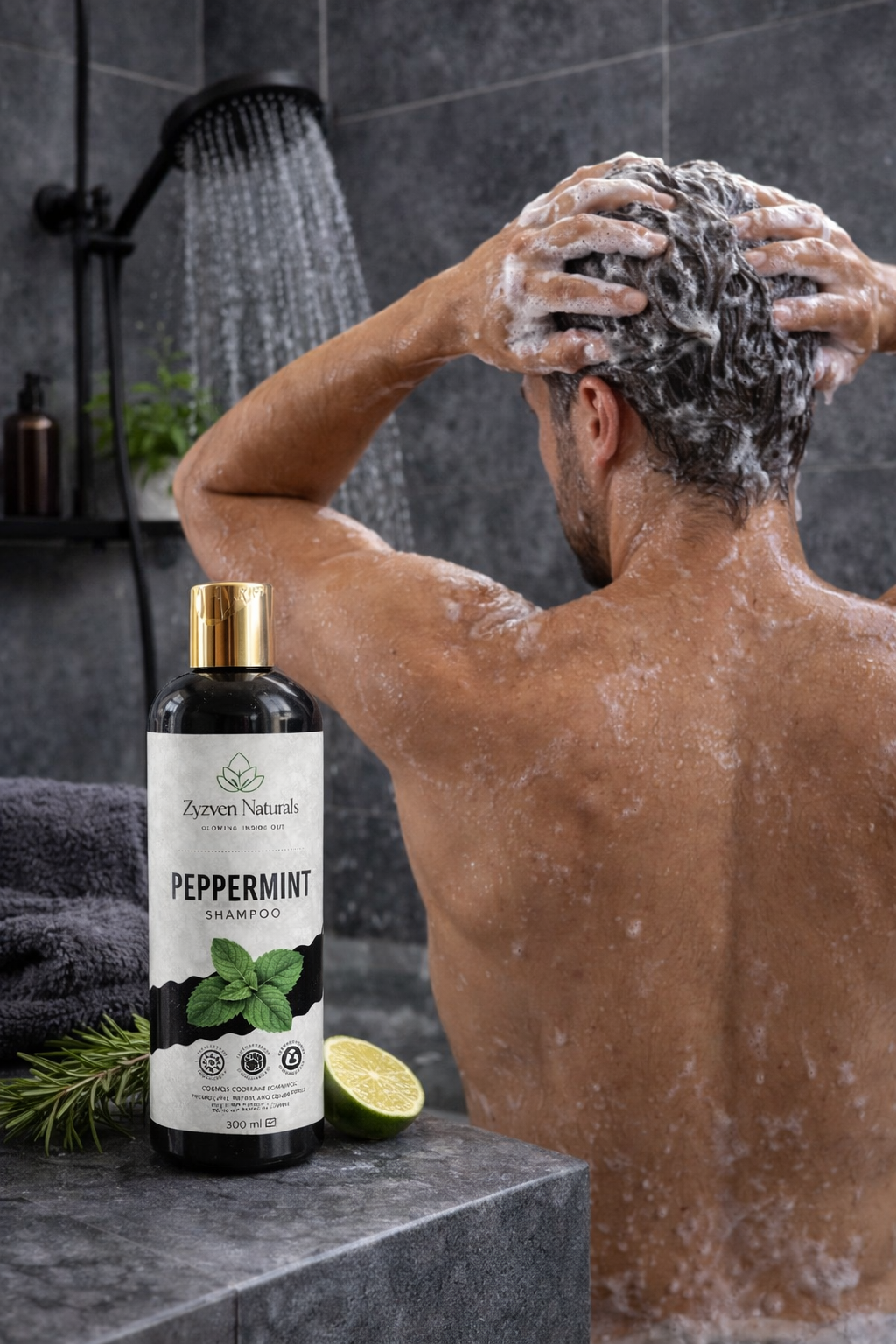Zyzven Naturals Peppermint Shampoo – COSMOS Certified Organic | 300 ml