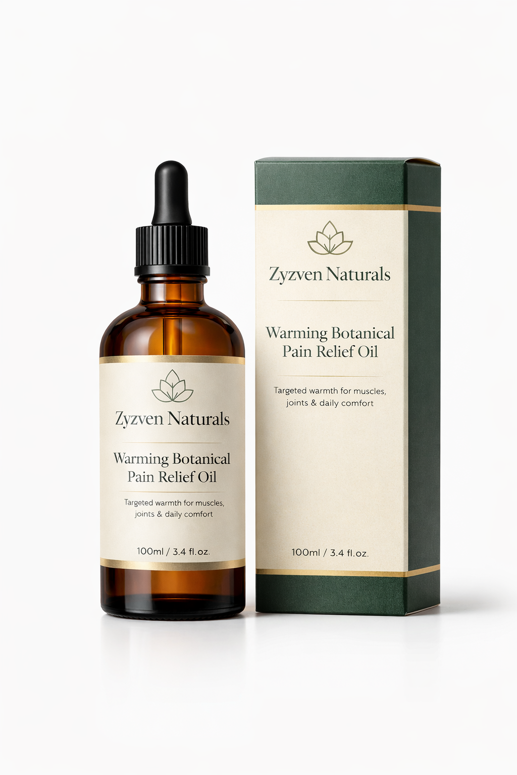 TERMAFLEX™ Värmande Botanisk Massageolja för Muskler & Leder | Zyzven Naturals