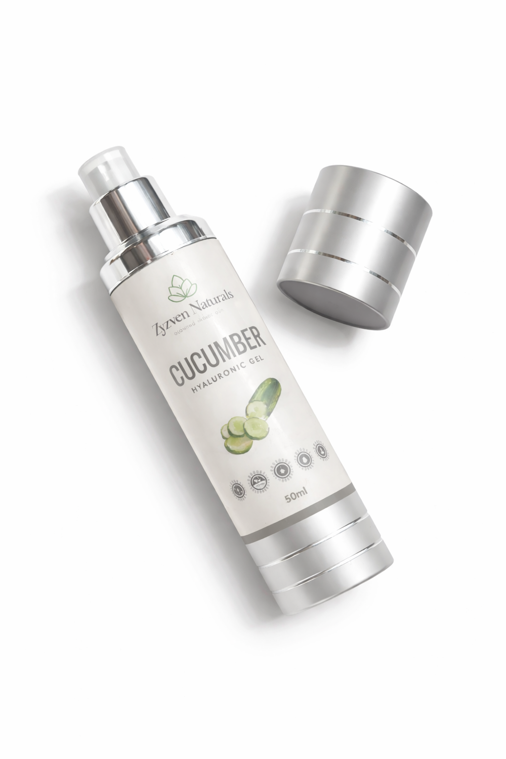 Zyzven Naturals – Gurka & Hyaluronsyra Uppfriskande Ögongel – 50 ml