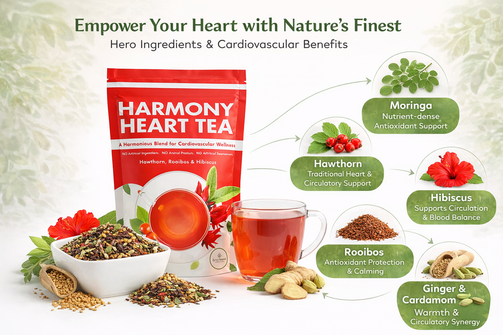 Harmony Heart™ – Advanced Organic Heart & Circulation Tea | Caffeine-Free | 60g