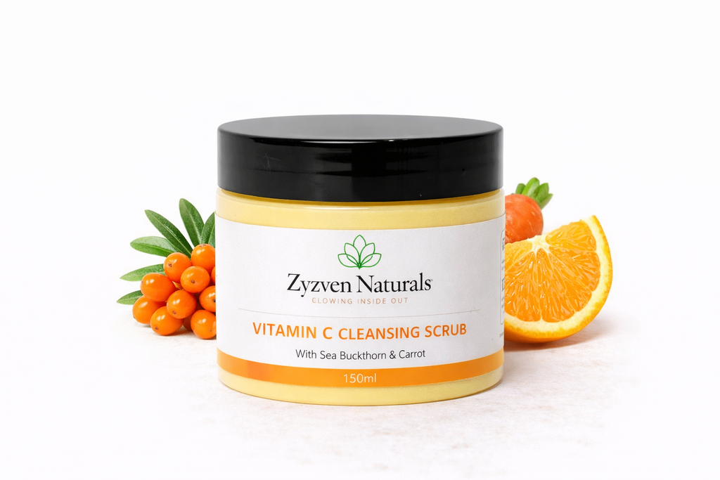 Zyzven Naturals Vitamin C Facial Scrub with Sea Buckthorn & Carrot 150ml – Exfoliating Face Scrub
