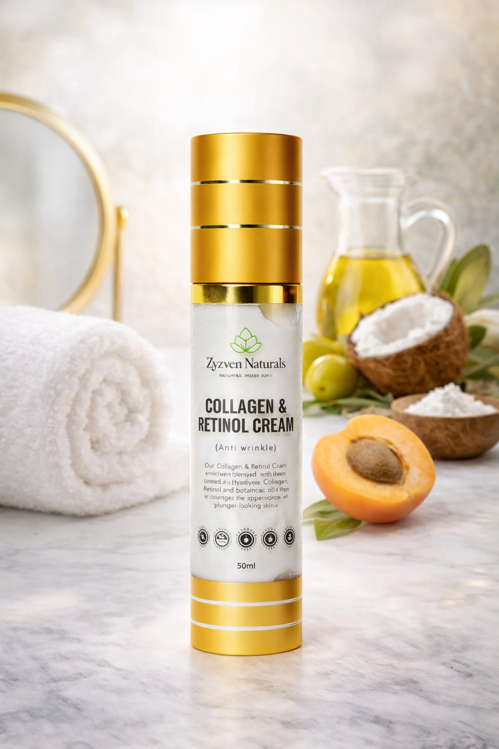 Zyzven Naturals Collagen & Retinol Moisturiser – 50ml