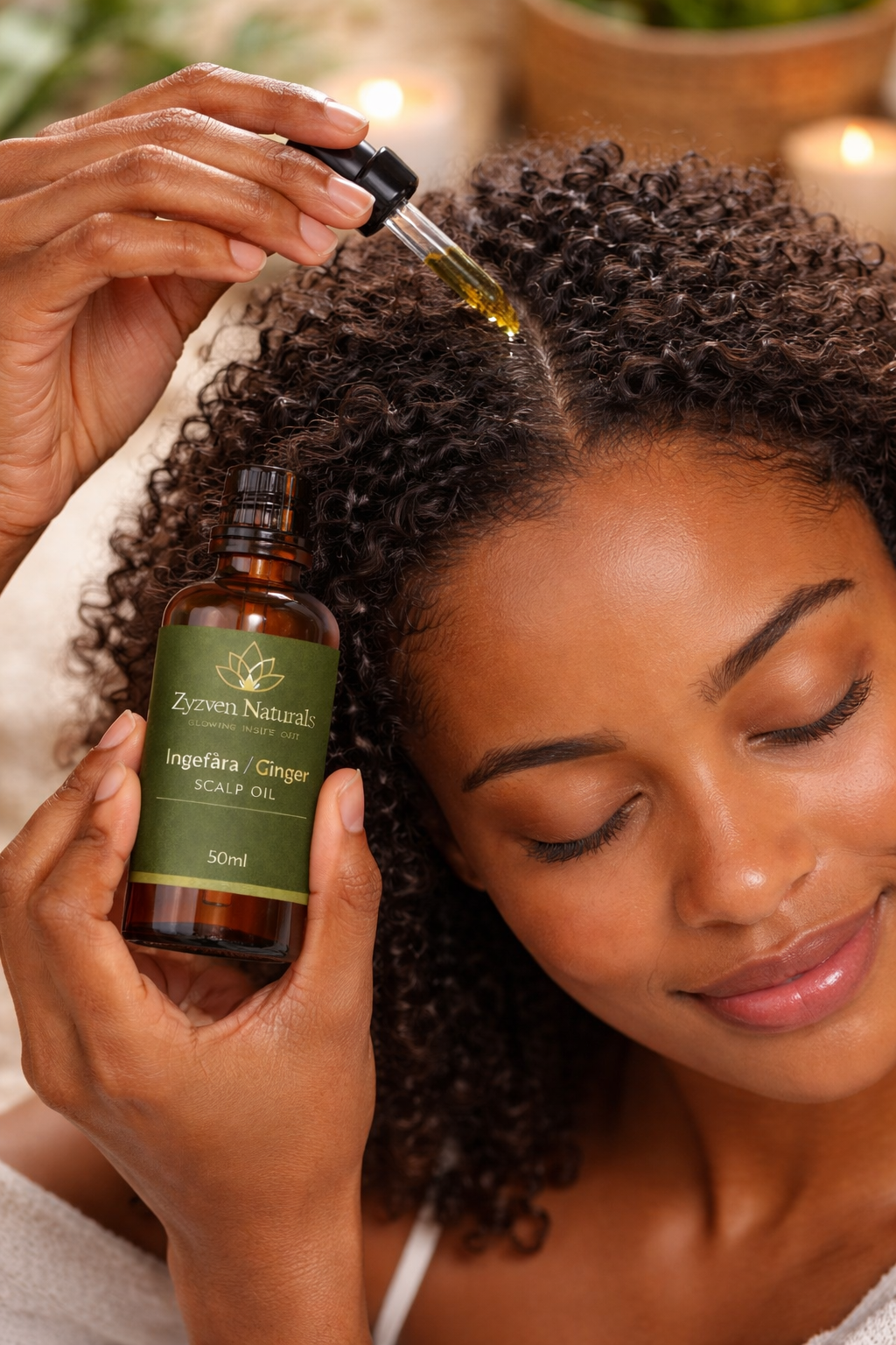 Zyzven Naturals | Ingefära Hårbottenolja – Närande & Balanserande | 50 ml