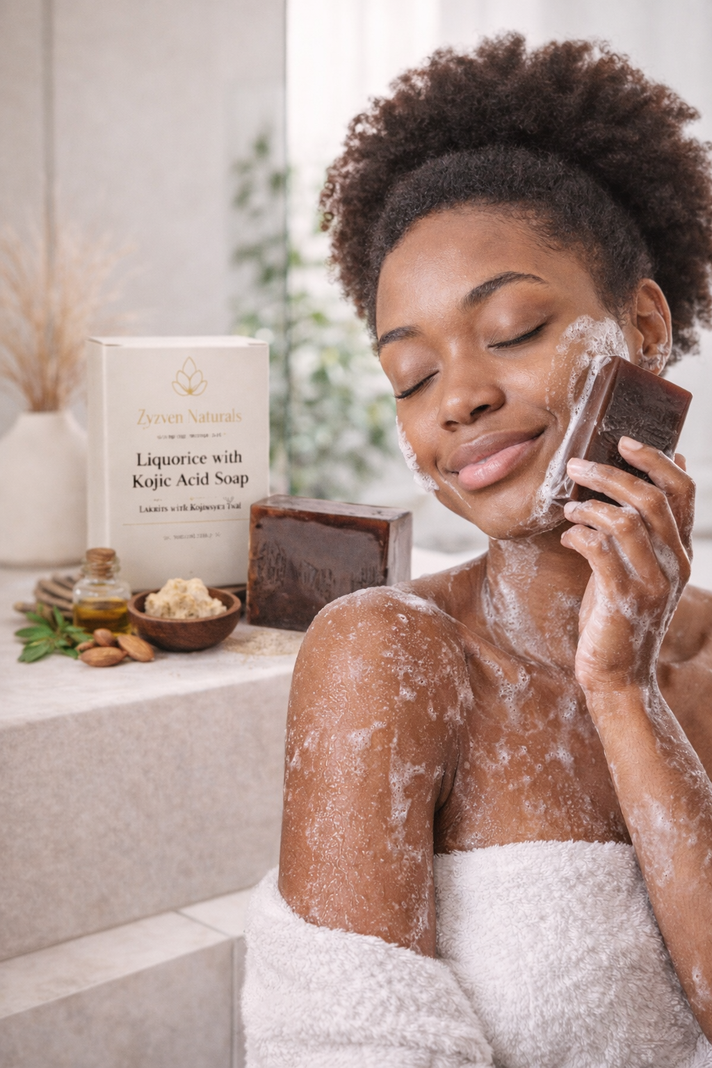 Zyzven Naturals Lakrits med Kojinsyra Tvål – 200 g