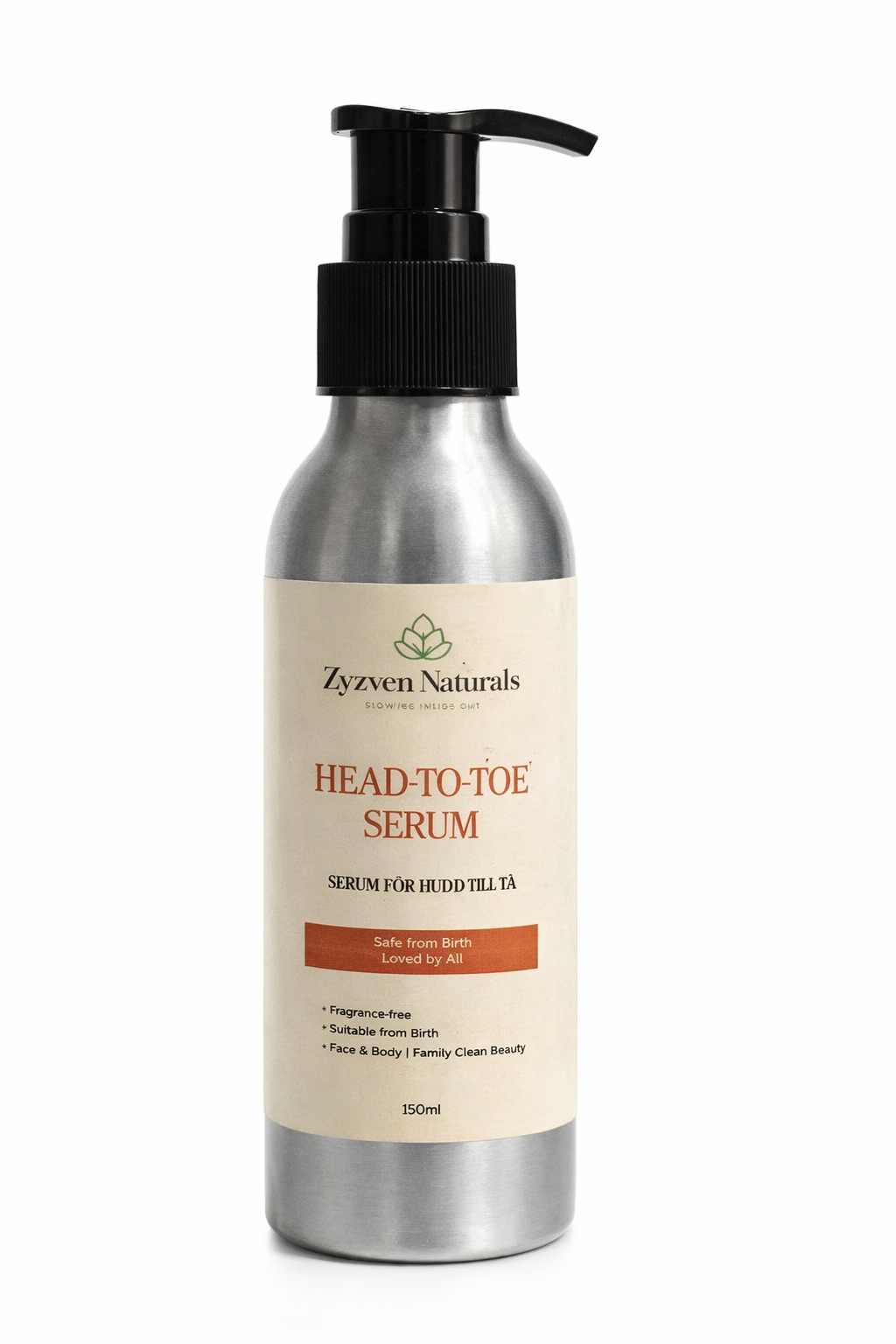 Zyzven Naturals Head to Toe Serum (Cream) – Mild Familjekräm (Från Födseln) | 150ml