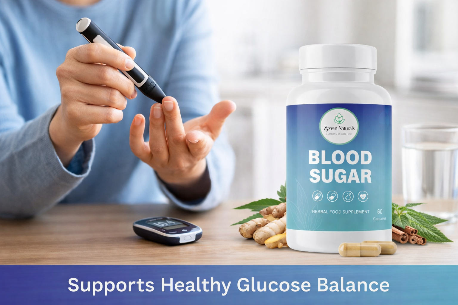 Zyzven Naturals Blood Sugar Control Capsules – 60 Count
