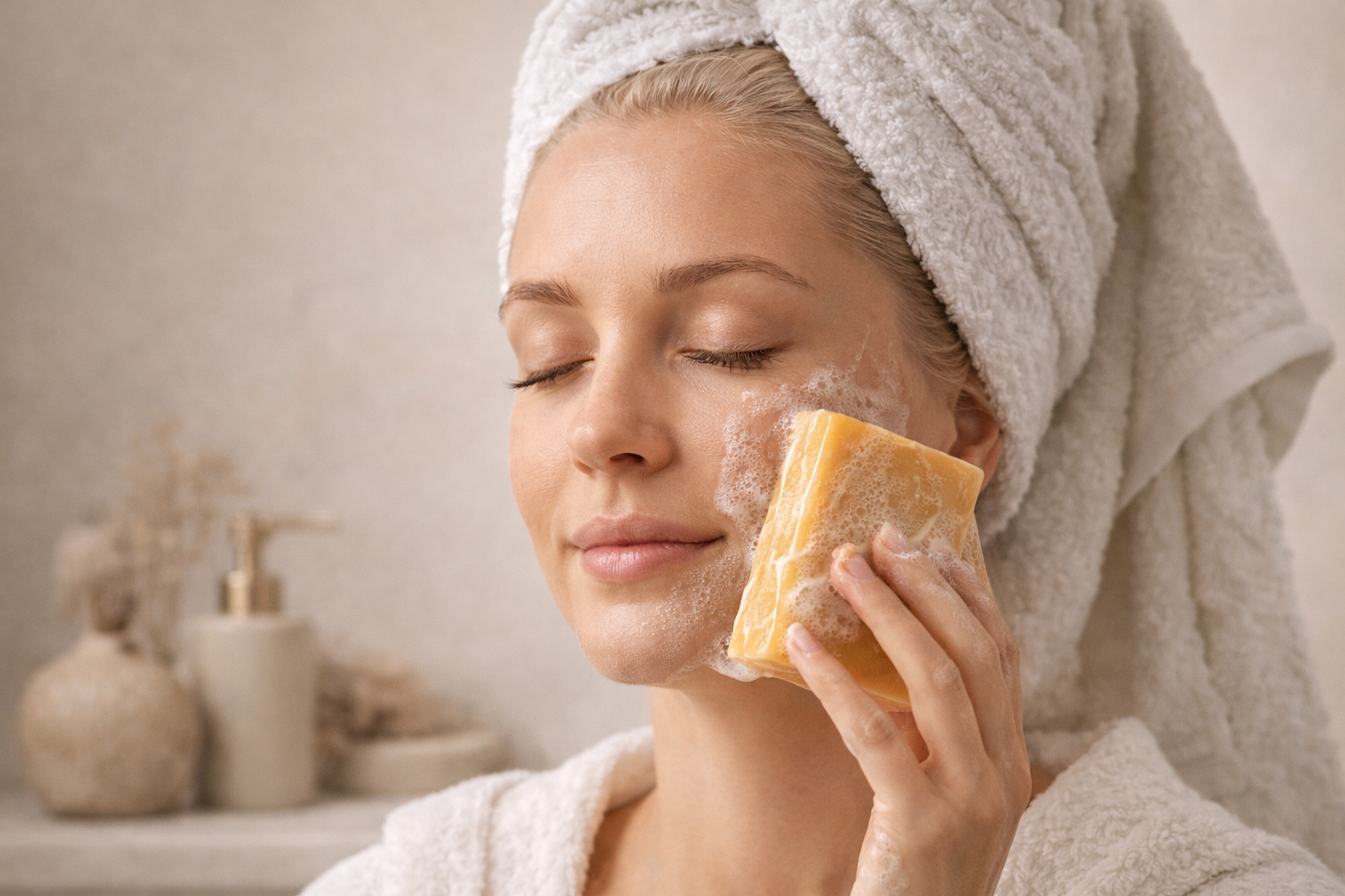 Zyzven Naturals Turmeric & Honey Soap 200 g – Large Botanical Cleansing Bar
