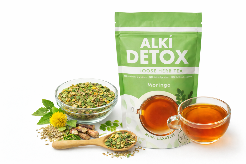 Zyzven Naturals Alki Detox with Moringa – Advanced Non-Laxative Metabolic Detox Tea (80g)