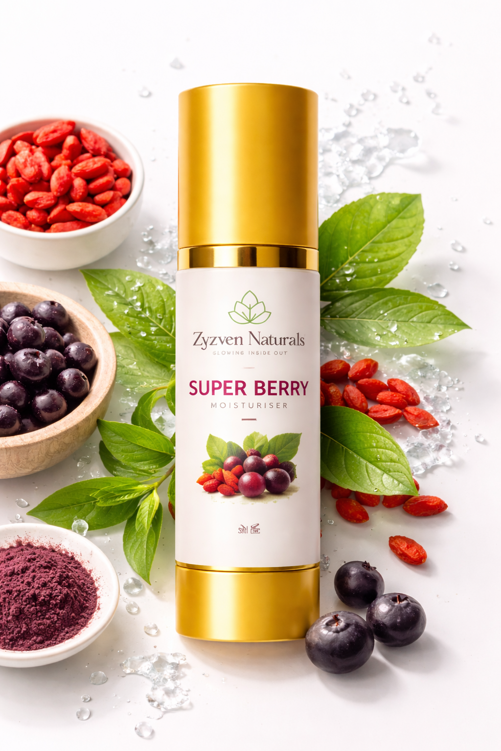 Zyzven Naturals – Super Berry Facial Moisturiser with Acai & Goji – 50ml
