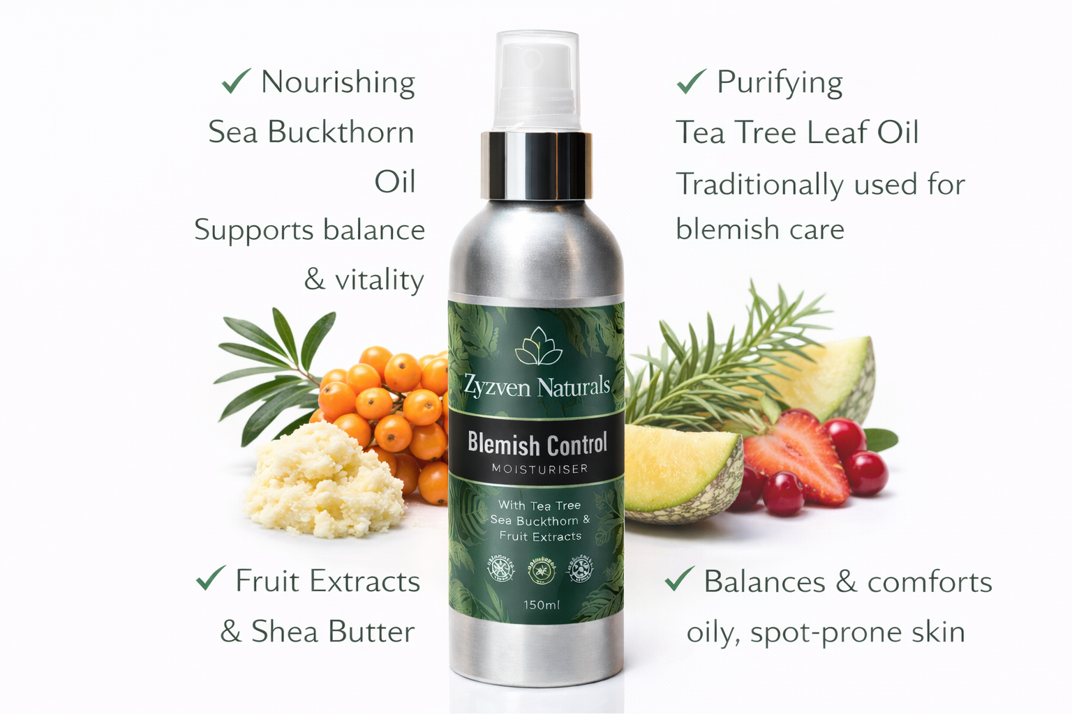 Zyzven Naturals Blemish Control Moisturiser – 150ml