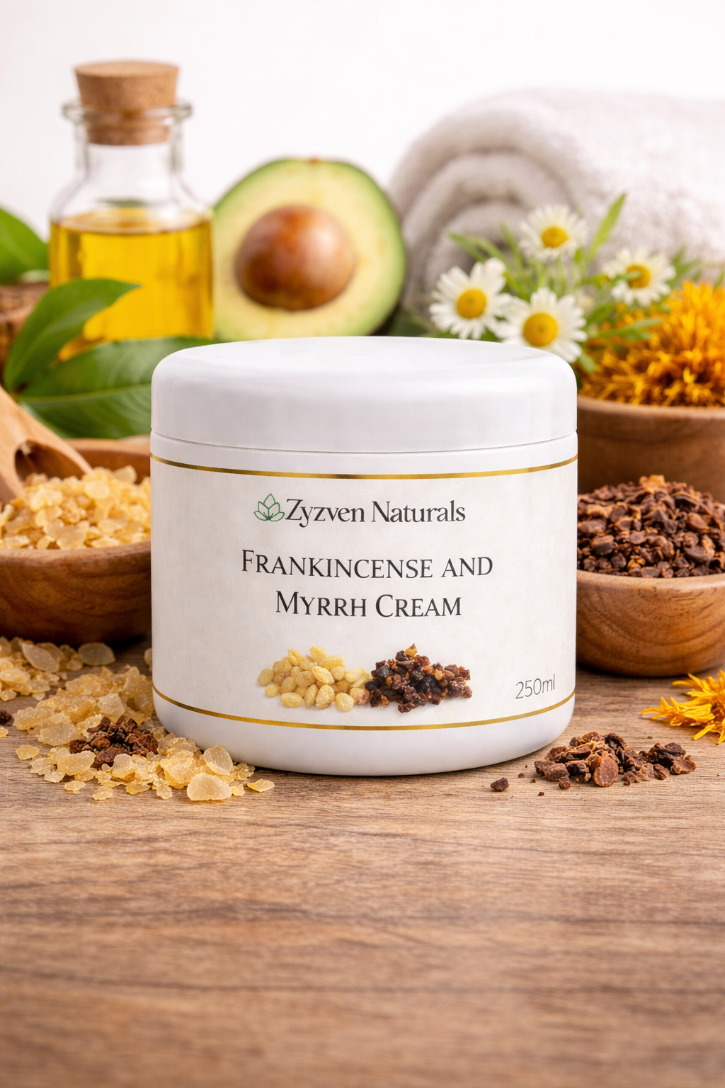 Zyzven Naturals Frankincense & Myrrh Cream – Face & Body