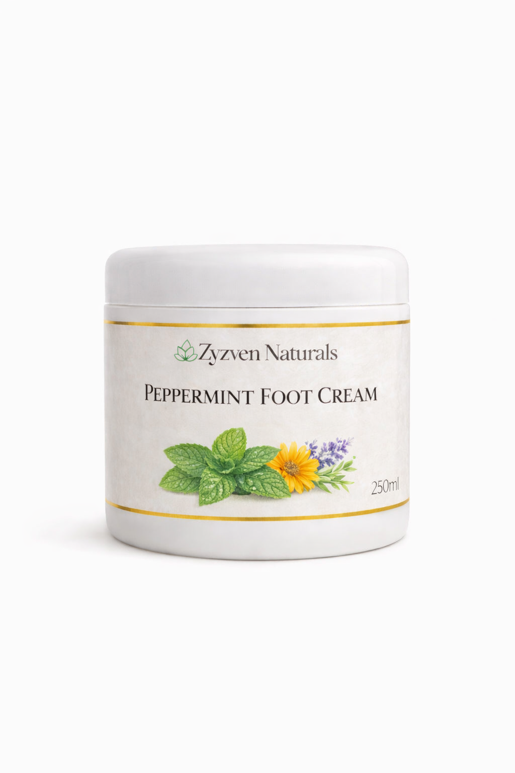 Zyzven Naturals Pepparmynta Fotkräm – Uppfriskande & Mjukgörande