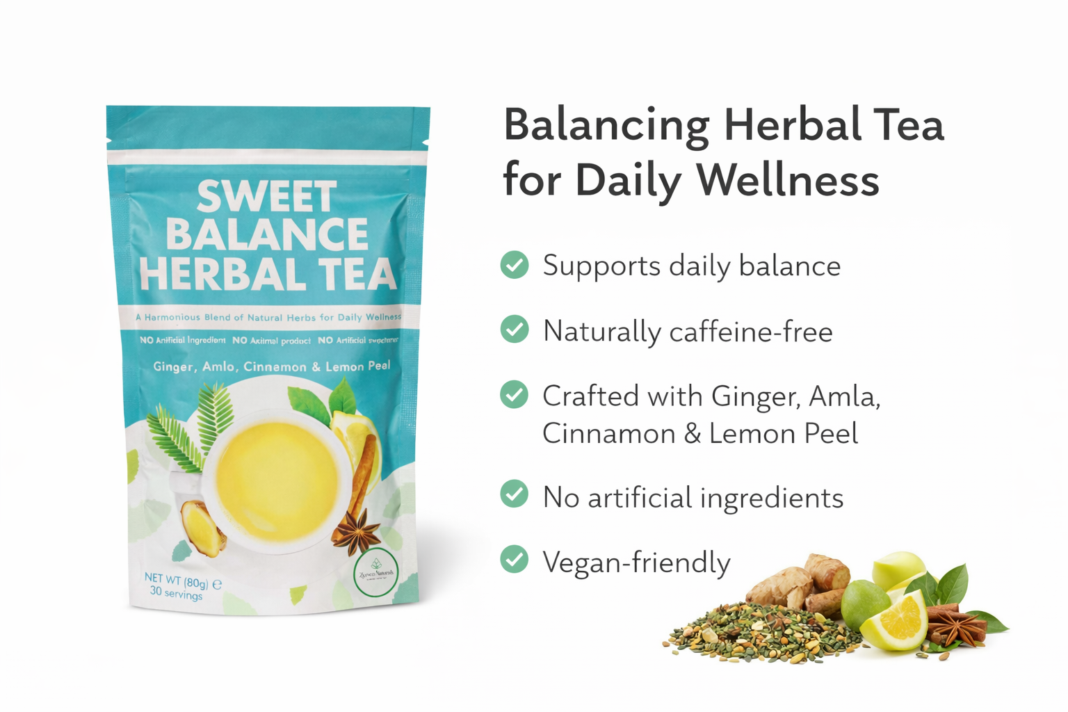 Zyzven Naturals Sweet Balance Herbal Tea