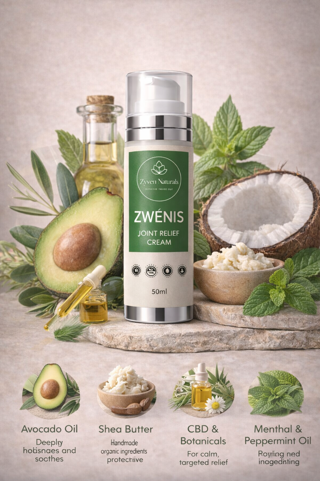 ZWENIS CBD-Powered Joint Relief Cream – Muscle & Joint Comfort (50 ml)