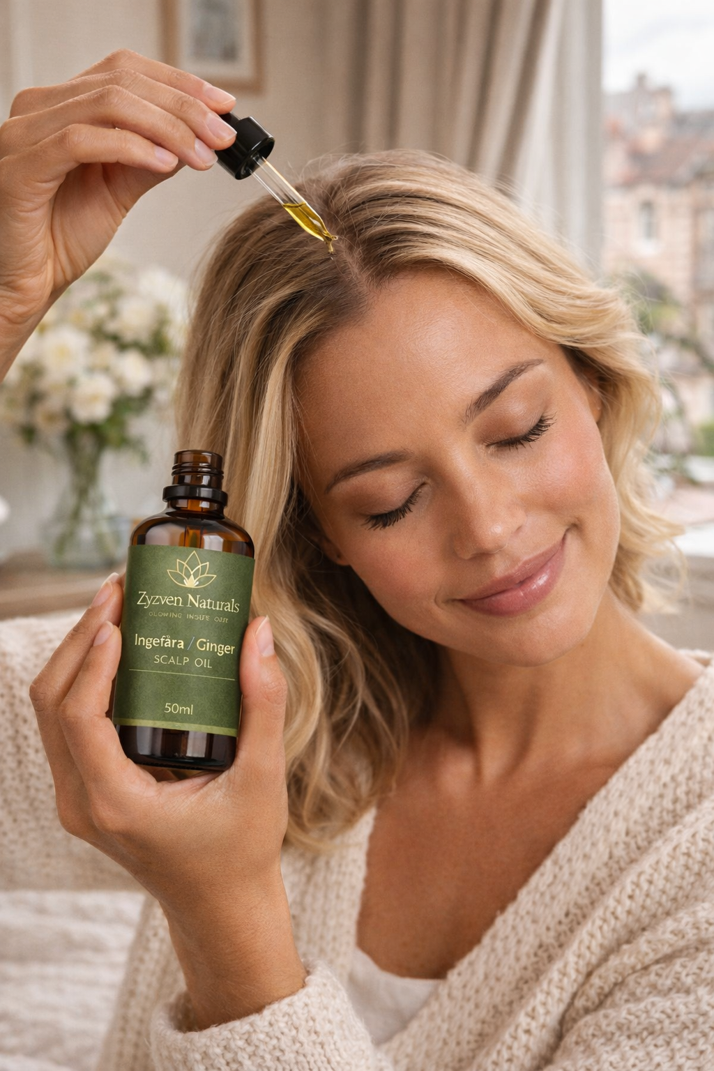 Zyzven Naturals | Ingefära Hårbottenolja – Närande & Balanserande | 50 ml