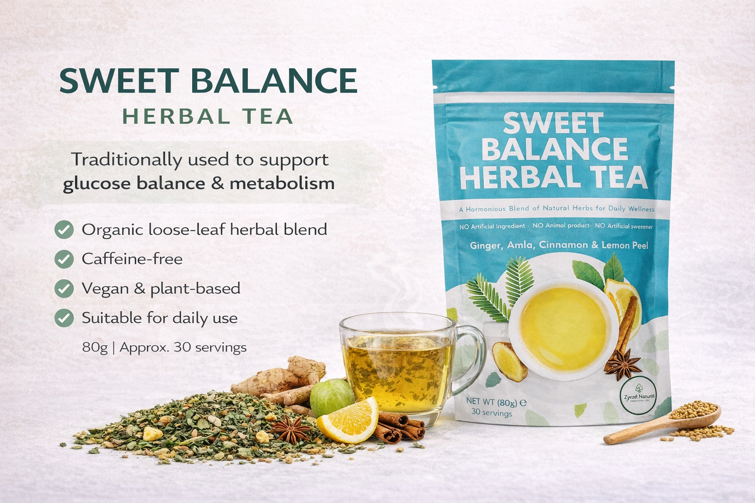 Zyzven Naturals Sweet Balance Herbal Tea