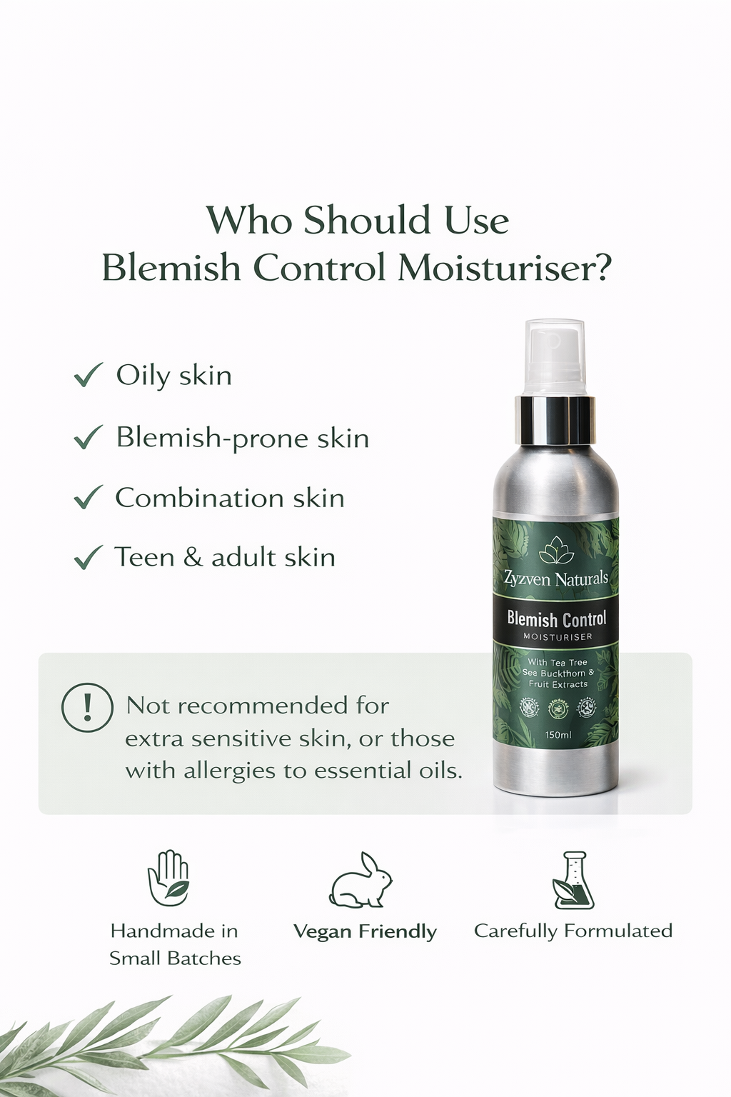 Zyzven Naturals Blemish Control Moisturiser – 150 ml