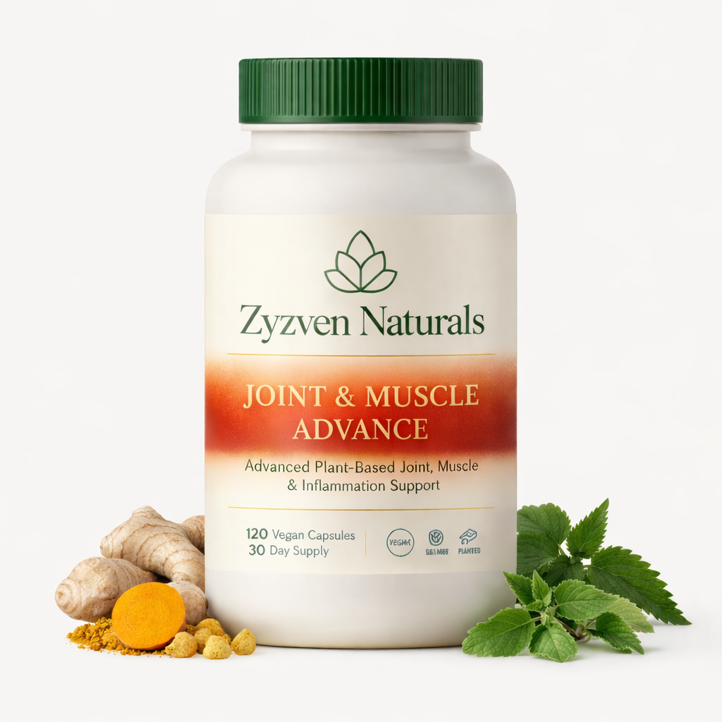 Zyzven Naturals Joint & Muscle Advance – Clinical-Strength Plant-Based Joint, Muscle & Inflammation Support (120 Capsules)