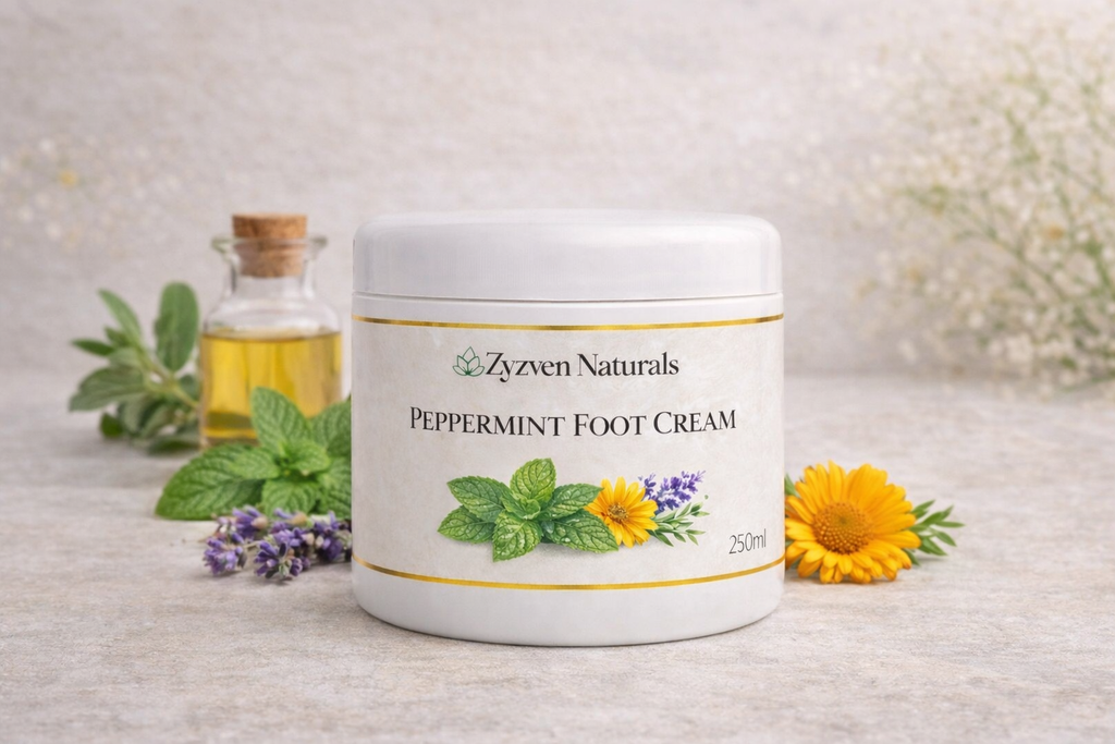 Zyzven Naturals Peppermint Foot Cream – Cooling Botanical Care