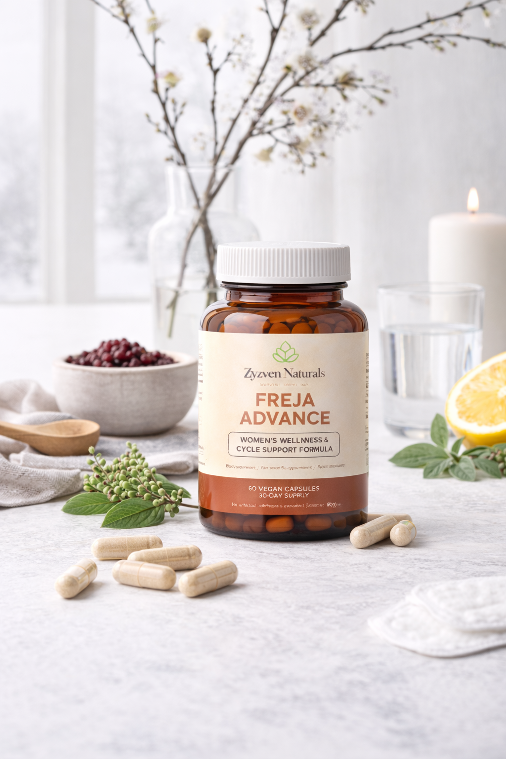 Freja Advance – Advanced Hormone & PCOS Support for Women | 60 Capsules | Zyzven Naturals