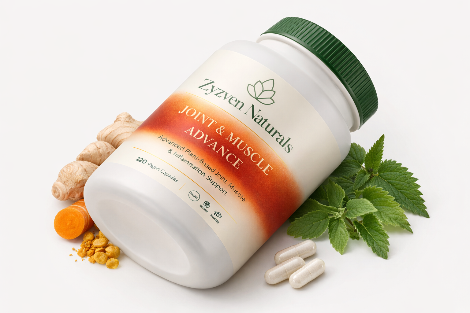 Zyzven Naturals Joint & Muscle Advance – Clinical-Strength Plant-Based Joint, Muscle & Inflammation Support (120 Capsules)