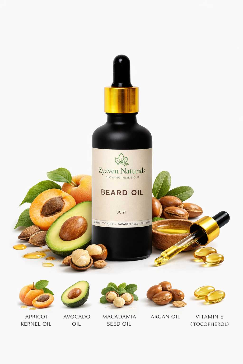 Zyzven Naturals Skäggolja – 50 ml